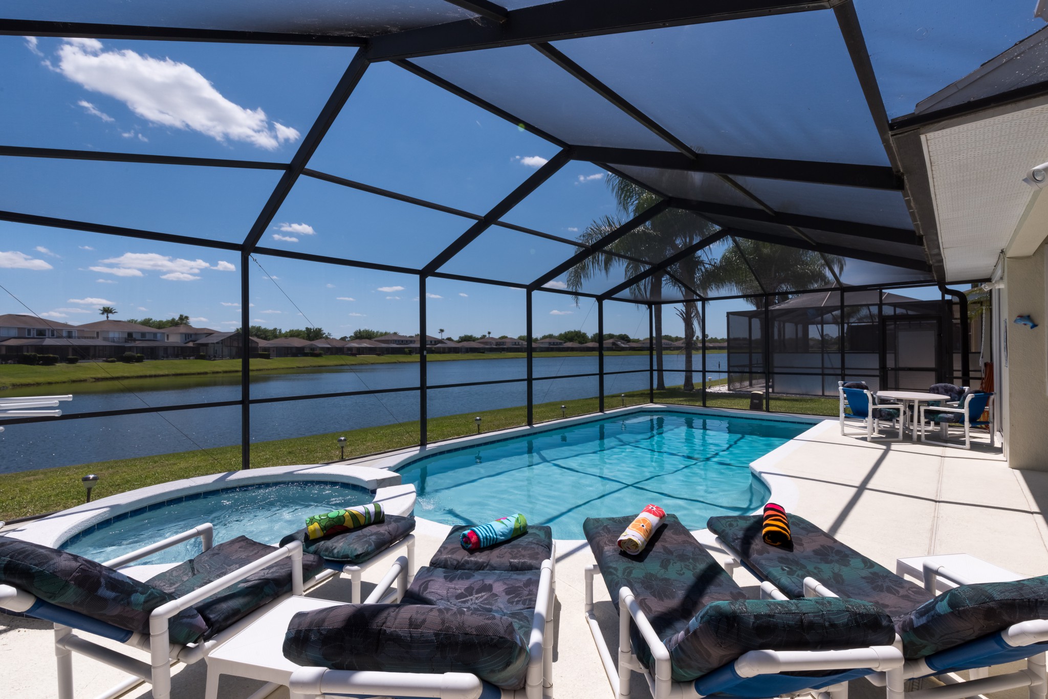Private pool at Mickeys Manor on Sunset Lakes in Florida
